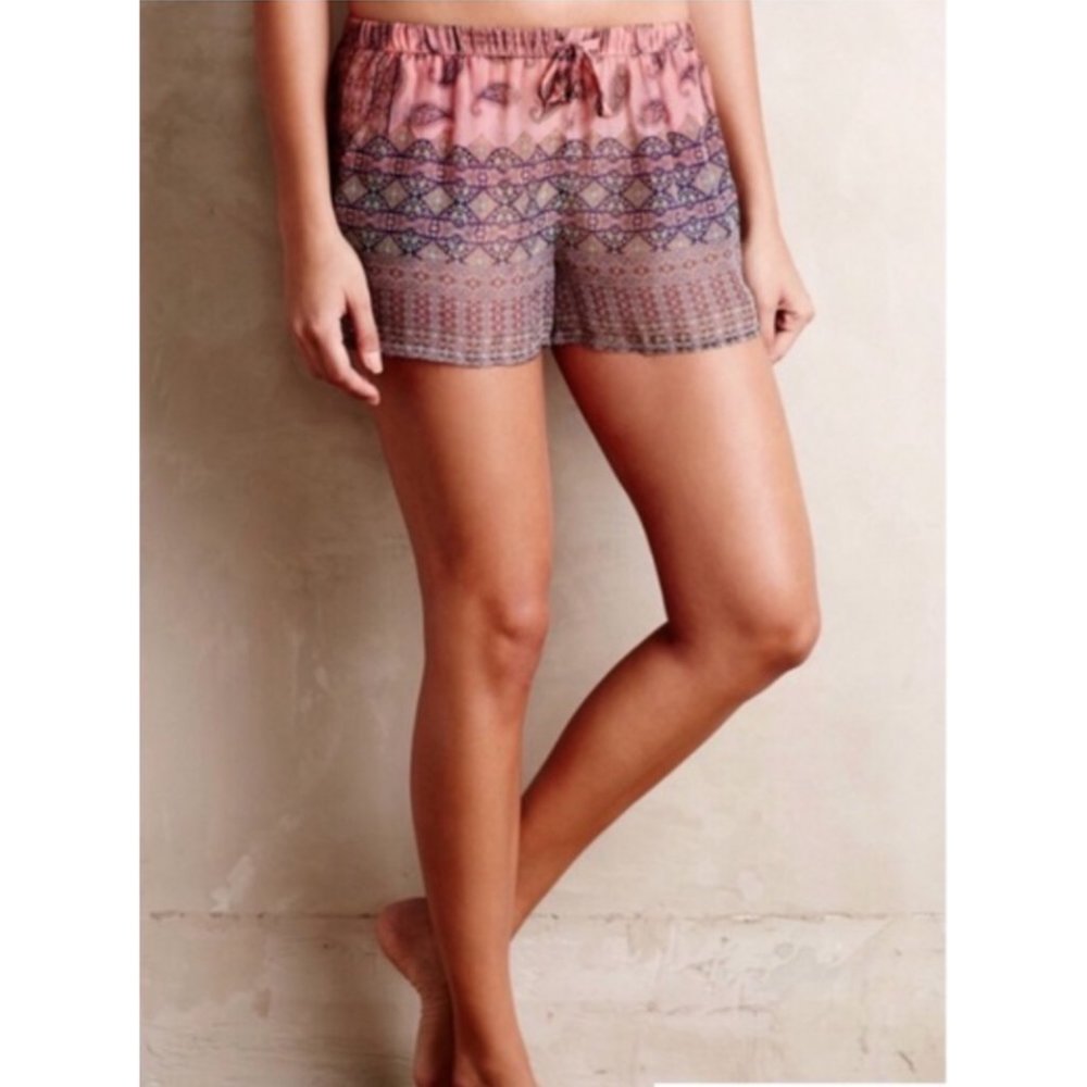 Gypsy 05 Silk Boho Shorts in Pink Rose